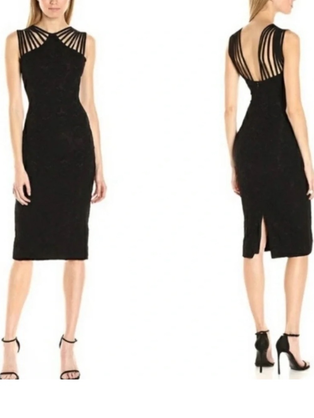 Dress the Population Black Multi-Strap Size XL - see measurements